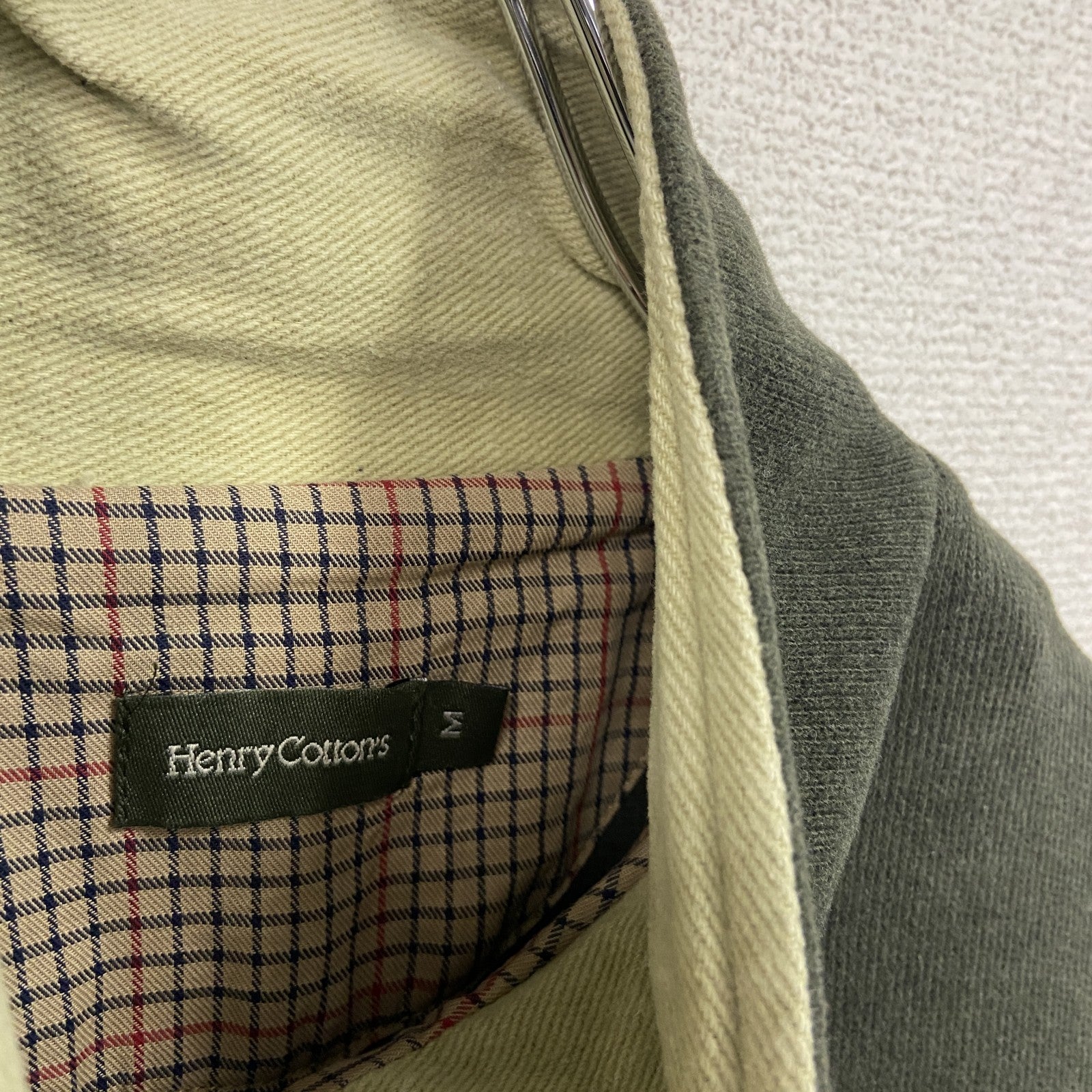 Henry Cotton's　ヘンリーコットンズ　ハーフジップニットセーター　緑　グリーン　Mサイズ
