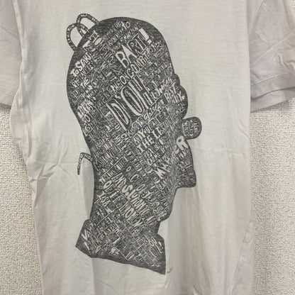 古着 used　THE SIMPSONS　半袖オリジナルプリントTシャツ　ホーマー ジェイ シンプソン　クルーネック　白　Mサイズ