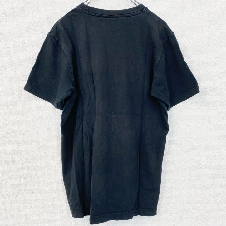 古着 used　Dickies　ディッキーズ　半袖プリントTシャツ　レトロ　クルーネック　ヘルメット　黒　ブラック　Mサイズ