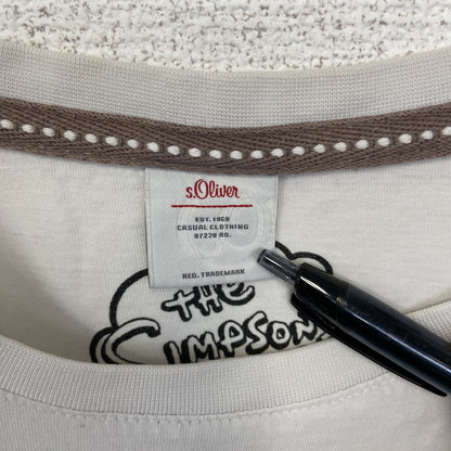 古着 used　THE SIMPSONS　半袖オリジナルプリントTシャツ　ホーマー ジェイ シンプソン　クルーネック　白　Mサイズ