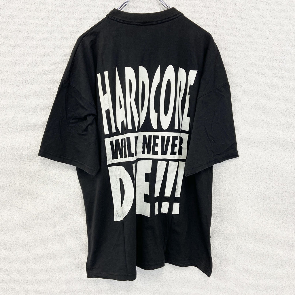 古着 used　ノーブランド　半袖プリントTシャツ　IT　ペニー ワイズ　個性的デザイン　クルーネック　黒　ブラック　Lサイズ