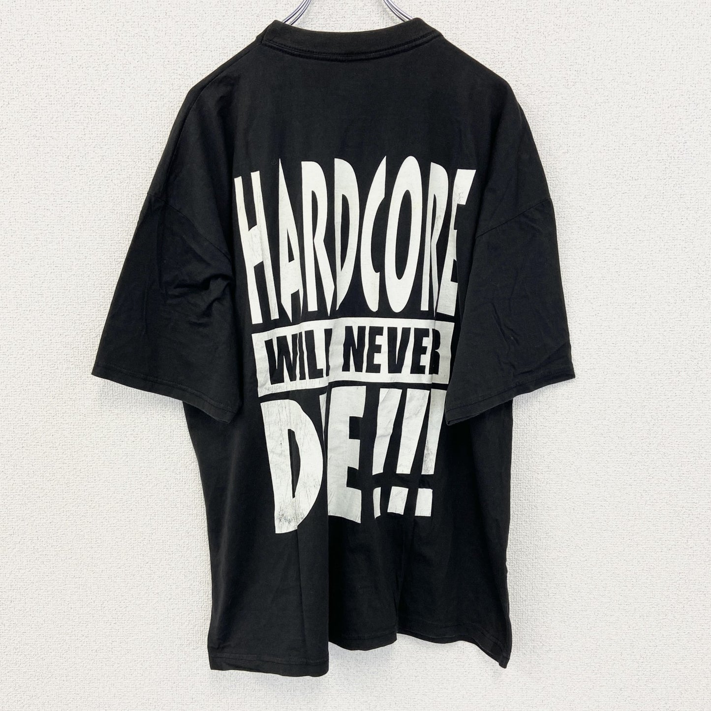 古着 used　ノーブランド　半袖プリントTシャツ　IT　ペニー ワイズ　個性的デザイン　クルーネック　黒　ブラック　Lサイズ