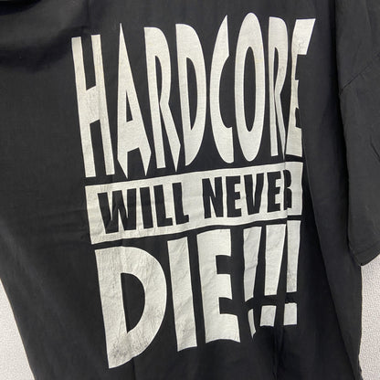 古着 used　ノーブランド　半袖プリントTシャツ　IT　ペニー ワイズ　個性的デザイン　クルーネック　黒　ブラック　Lサイズ
