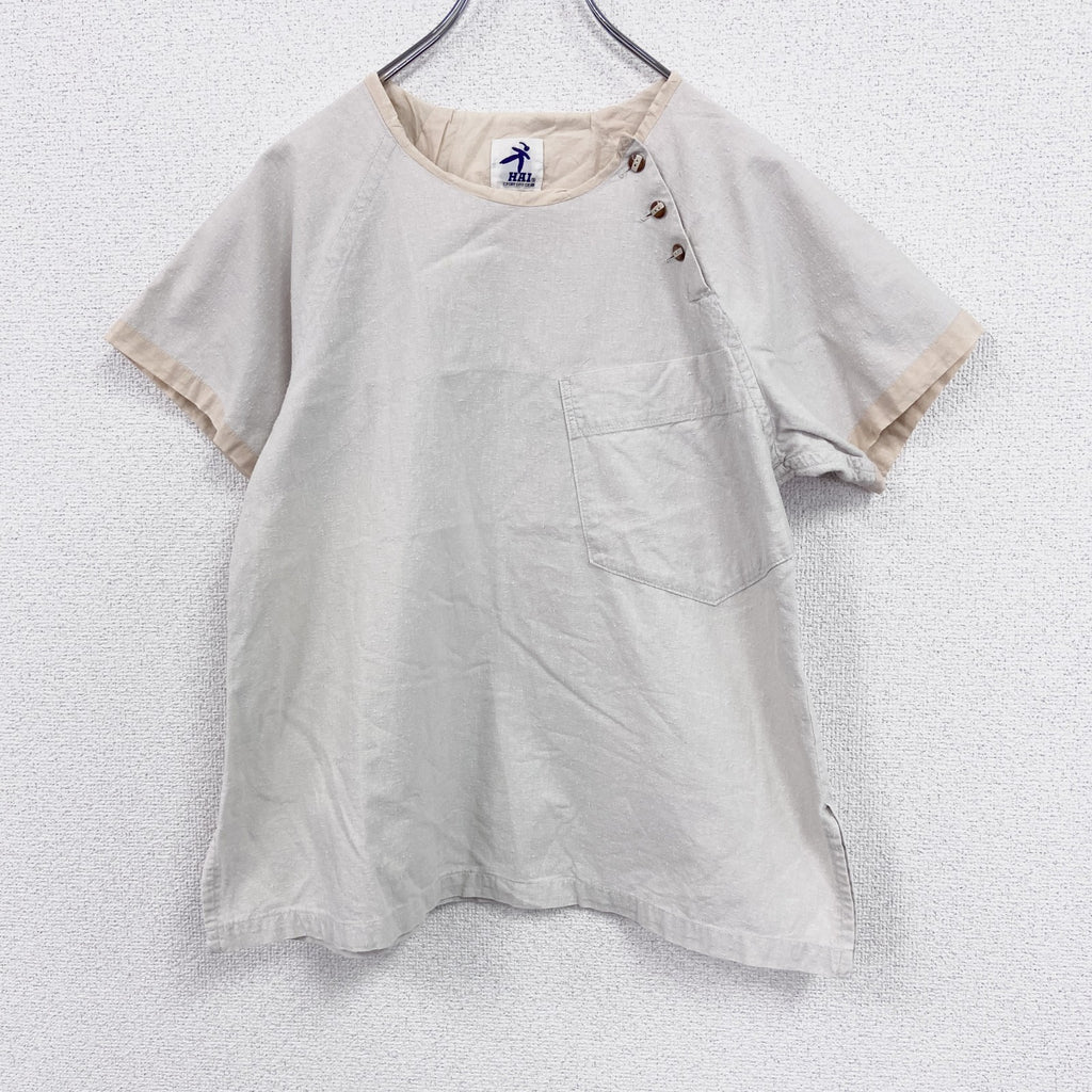 HAI SPORTING GEAR　ハイスポーティングギア　イッセイ ミヤケ　半袖Tシャツ　カットソー　ベージュ