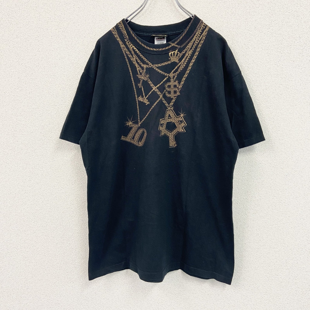 Anvil アンビル　puffy　パフィー　半袖プリントTシャツ　10周年　ツアーT　黒　ブラック　Lサイズ