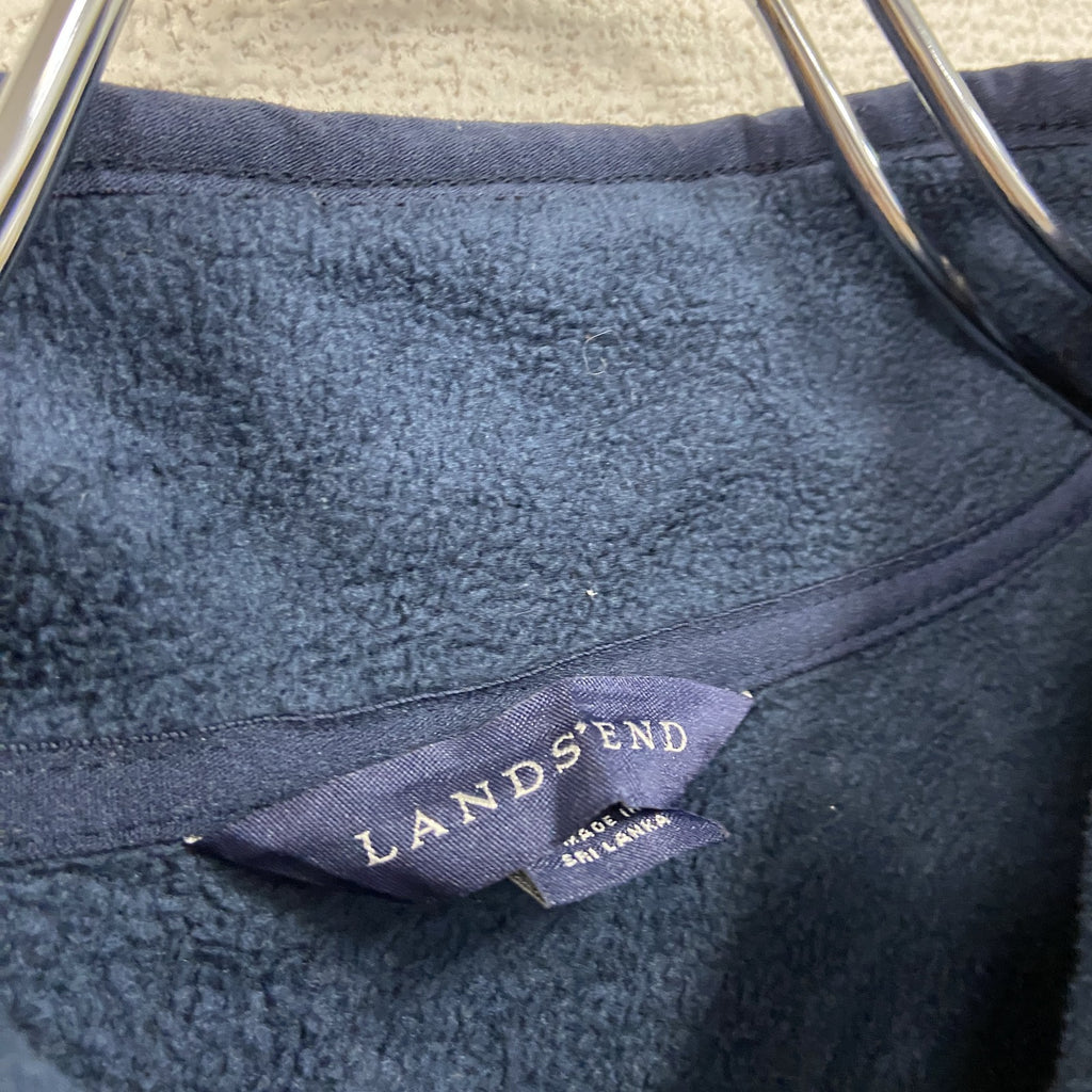 LAND’S END　ランズエンド　フルジップフリースベスト　紺　ネイビー　Lサイズ