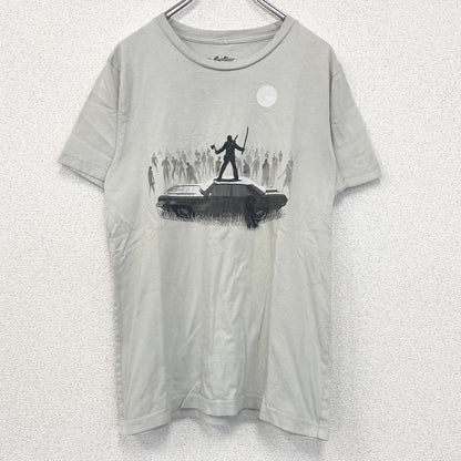 threaddless　半袖プリントゲームTシャツ　ゾンビサバイバル　灰色　グレー　Mサイズ