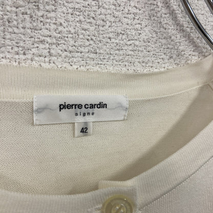 pierre cardin　ピエール カルダン　クルーネックニットカーディガン　ベージュ　42サイズ