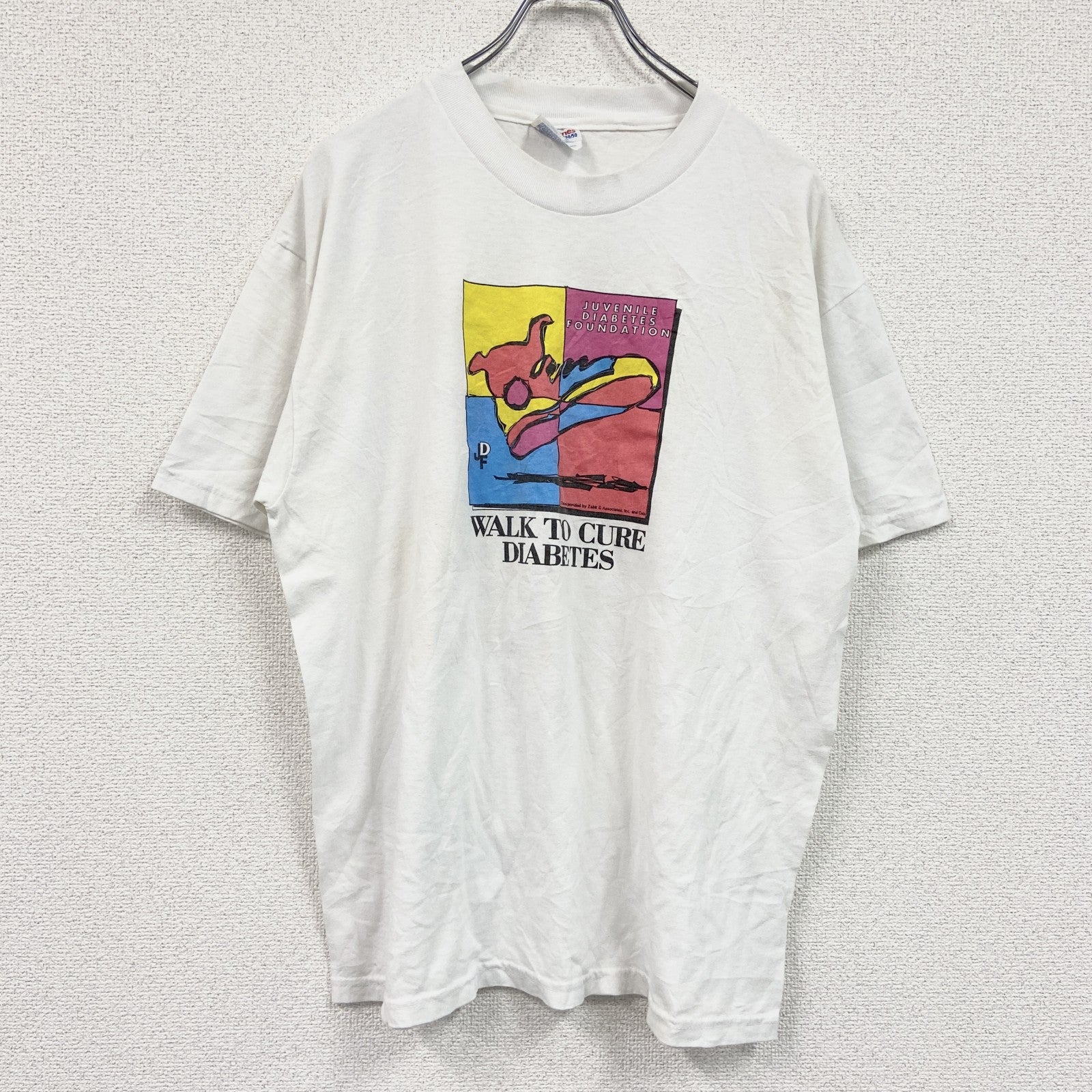 00s　Hanes　ヘインズ　半袖プリントTシャツ　ヴィンテージ　白　ホワイト　Lサイズ