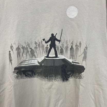 threaddless　半袖プリントゲームTシャツ　ゾンビサバイバル　灰色　グレー　Mサイズ