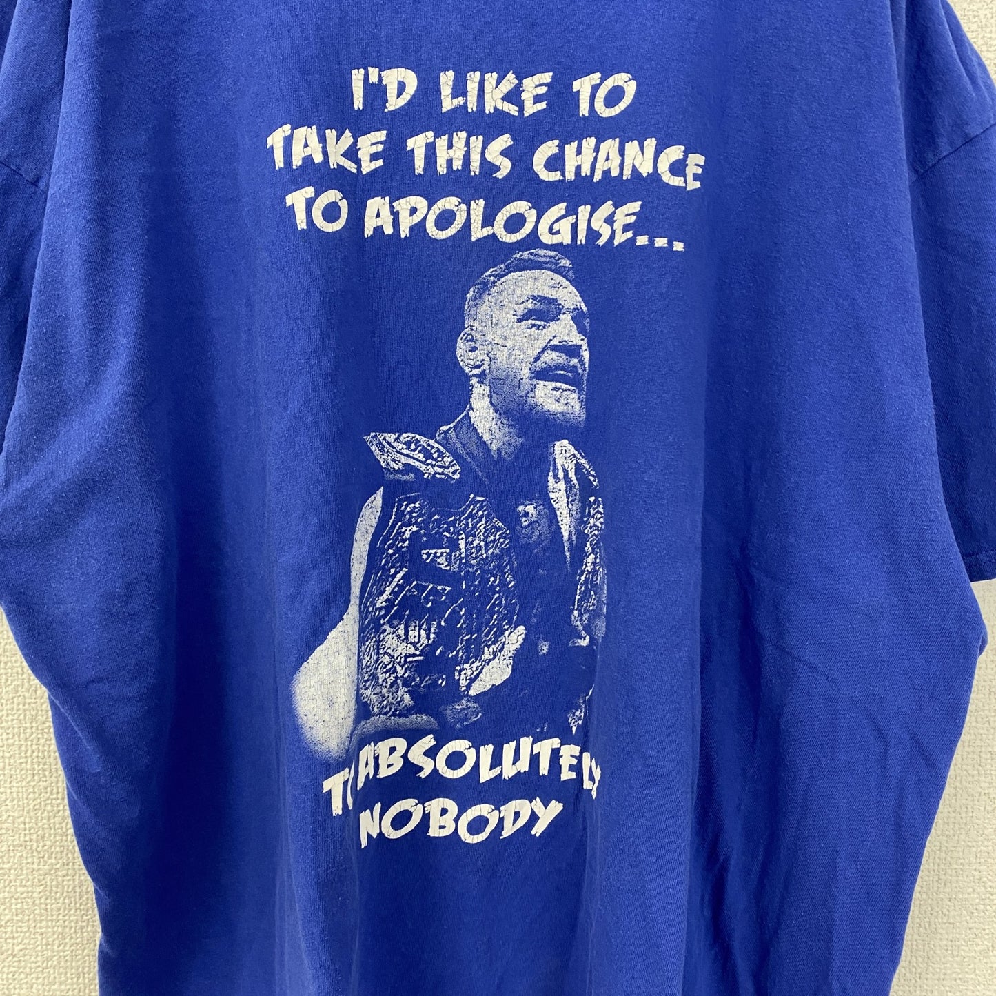 古着 used　半袖プリントTシャツ　ConorMcGregor　コナー・マクレガー　クルーネック　レトロ　ブルー　XXLサイズ