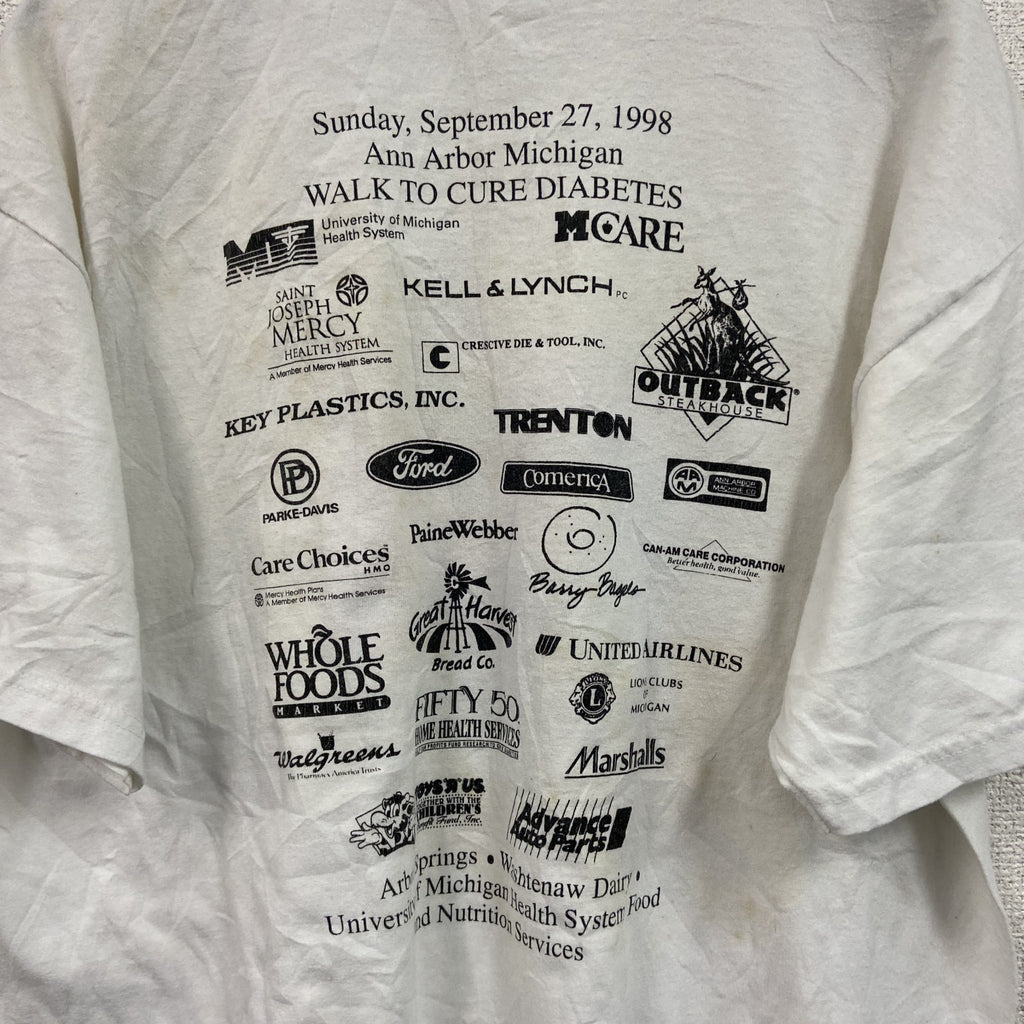 00s　Hanes　ヘインズ　半袖プリントTシャツ　ヴィンテージ　白　ホワイト　Lサイズ