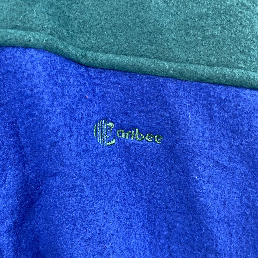 ～00s　Caribee　トラックジャケット/ジャージ　刺繍ロゴ　ハの字ポケット　ワンポイント　ヴィンテージ　青　ブルー　XLサイズ