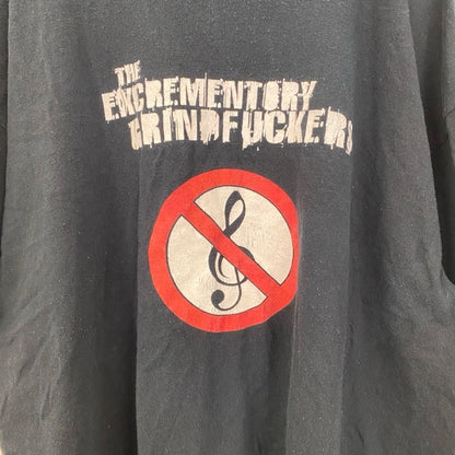 古着 used　GILDAN ギルダン　半袖プリントTシャツ　クルーネック　レトロデザイン　黒　ブラック　XLサイズ