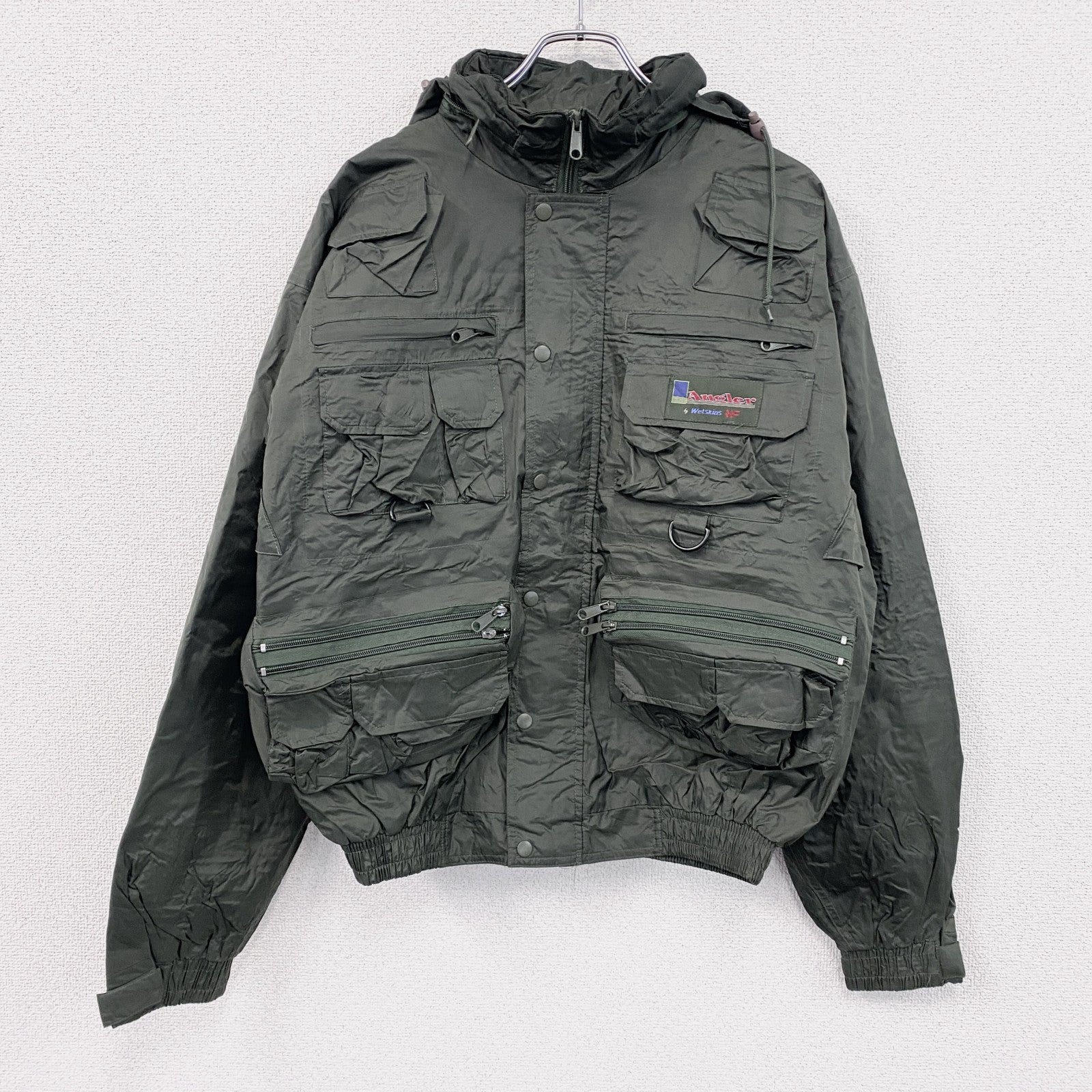 90s～　Westkins　Angler　サバイバルジャケット　デタッチャブルフィッシングジャケット　緑　グリーン
