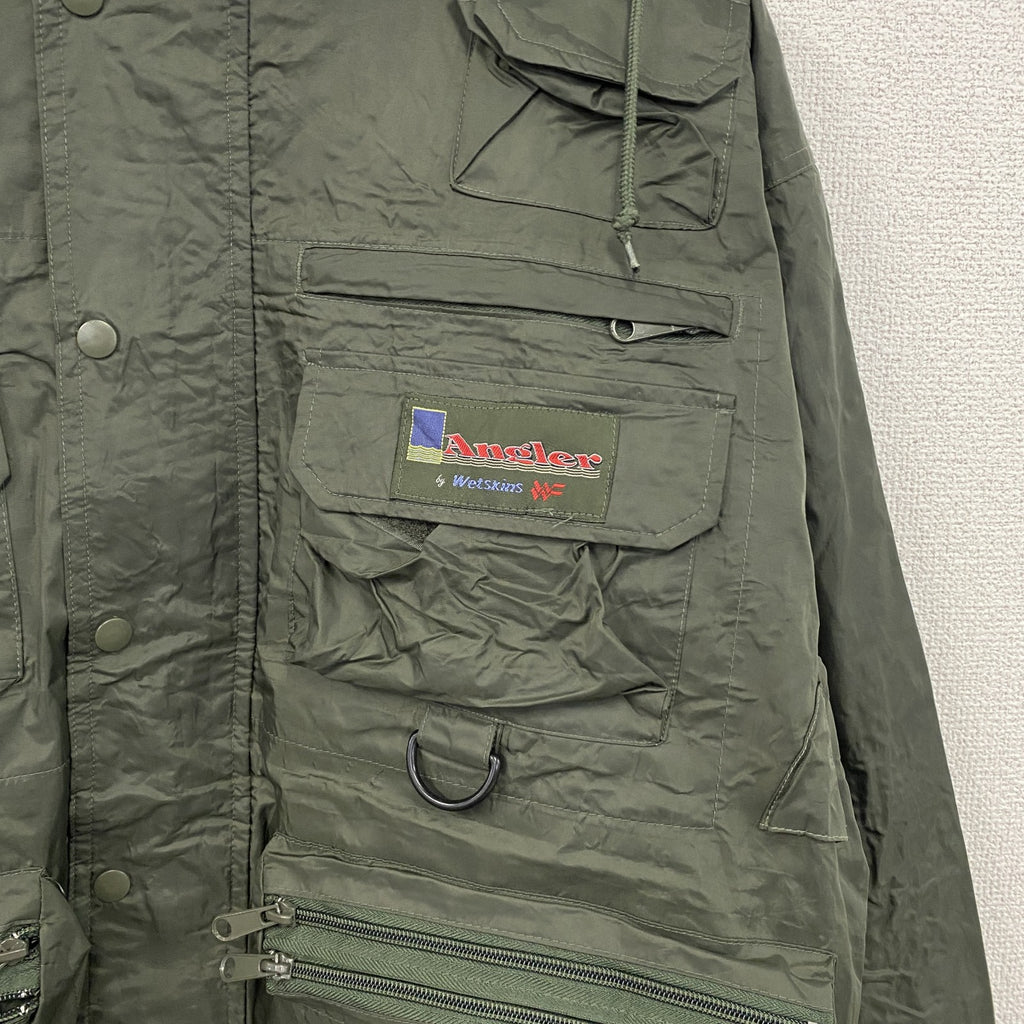 90s～　Westkins　Angler　サバイバルジャケット　デタッチャブルフィッシングジャケット　緑　グリーン