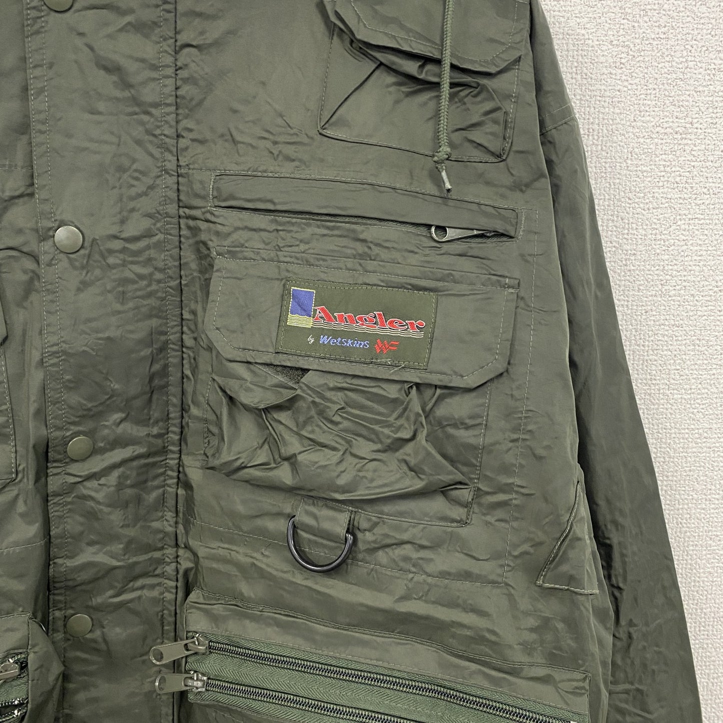 90s～　Westkins　Angler　サバイバルジャケット　デタッチャブルフィッシングジャケット　緑　グリーン