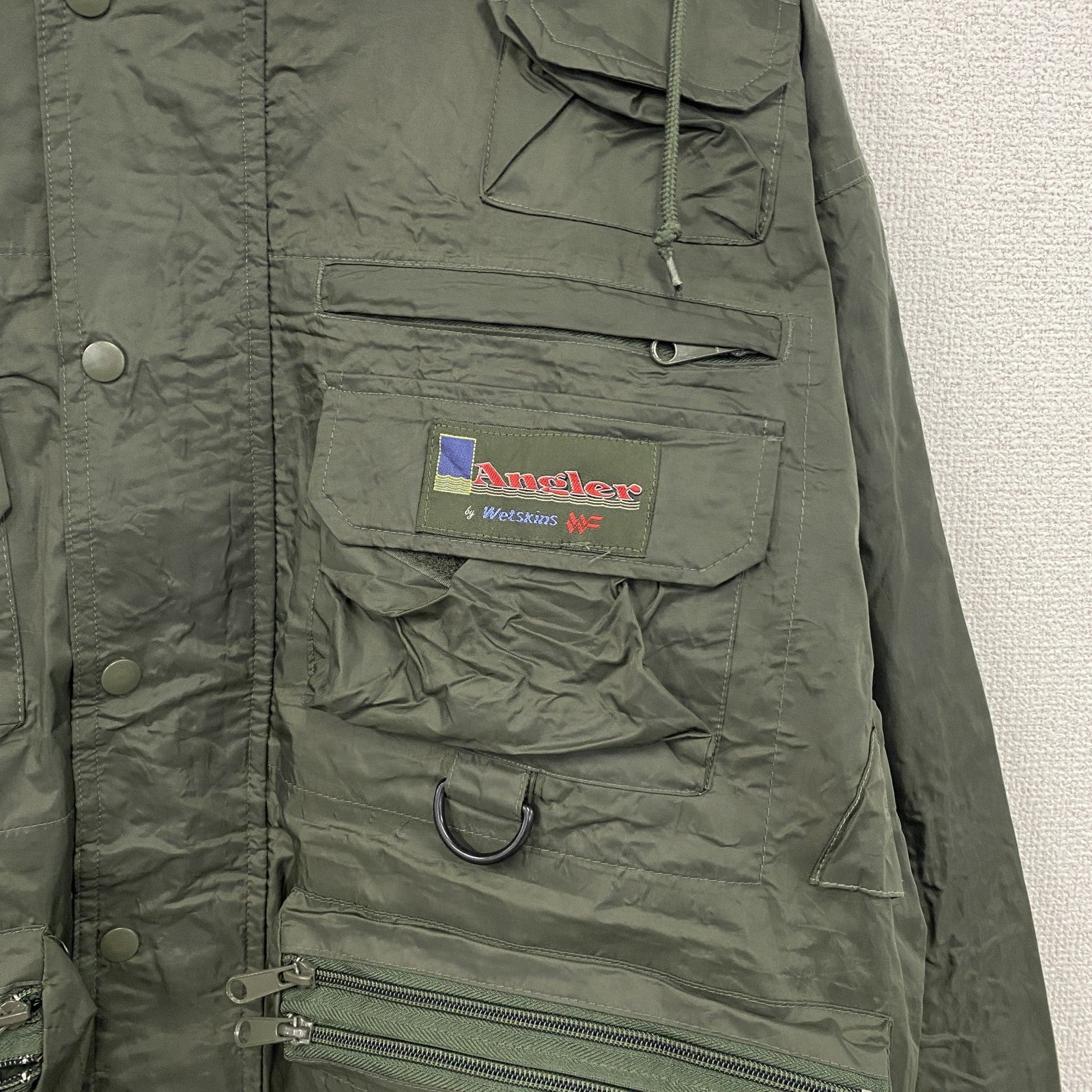 90s～　Westkins　Angler　サバイバルジャケット　デタッチャブルフィッシングジャケット　緑　グリーン