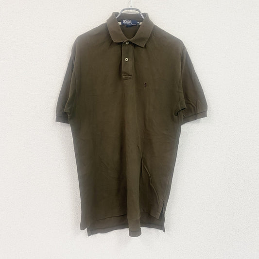 POLO by Ralph Lauren　ラルフローレン　半袖ポロシャツ　刺繍ロゴ　ワンポイント　茶色　ブラウン　Mサイズ