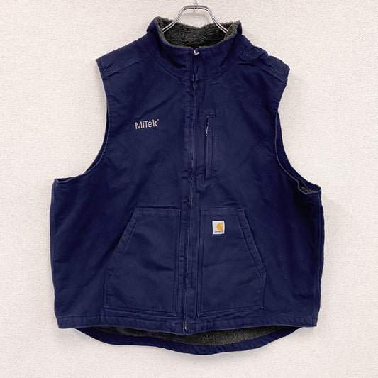 carhartt　カーハート　ダックベスト　ボアライナー　紺　ネイビー　2XLサイズ　