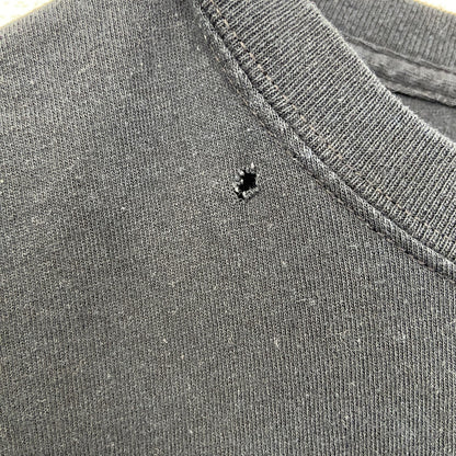 古着 used　MAURO IERRINI　半袖ビッグプリントTシャツ　ライオン　翼　十字架　クルーネック　黒　レトロ　Lサイズ