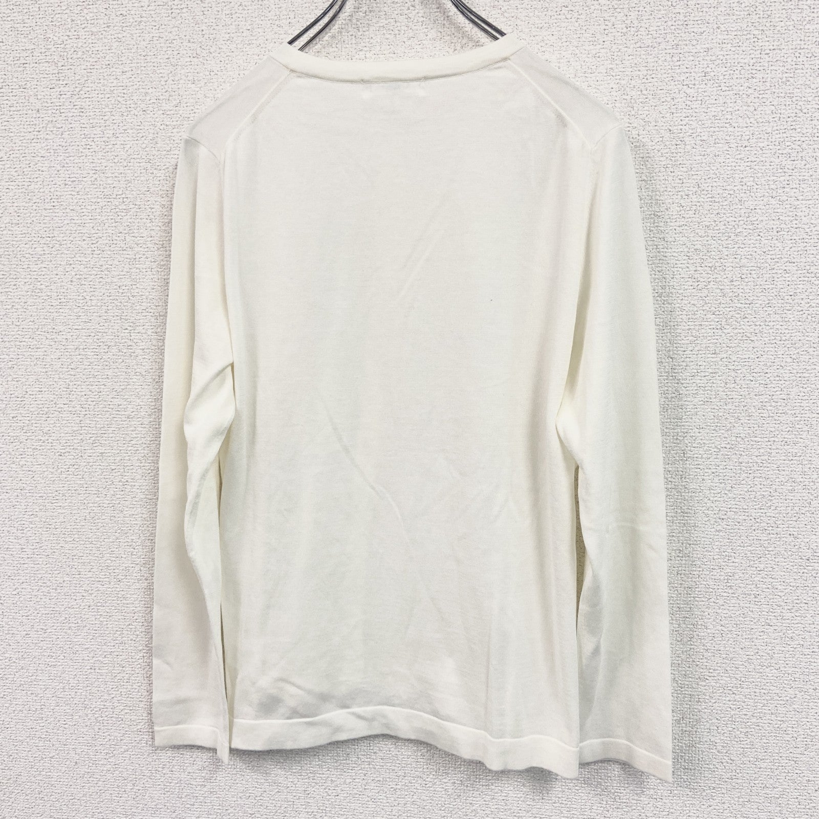 pierre cardin　ピエール カルダン　クルーネックニットカーディガン　ベージュ　42サイズ