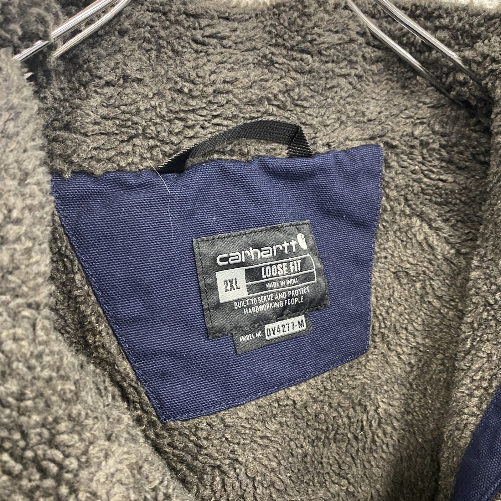 carhartt カーハート ダックベスト ボアライナー 紺 ネイビー 2XL