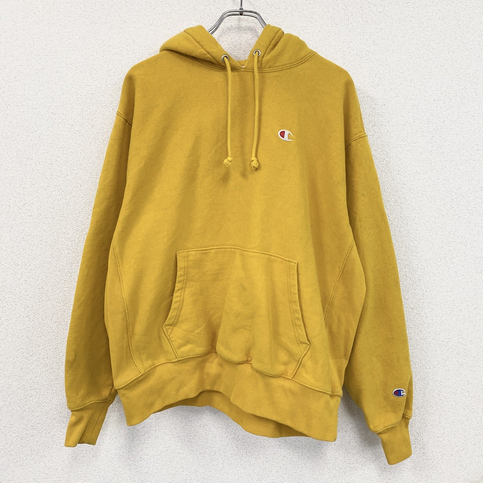 Champion　チャンピオン　リバースウィーブ　スウェットパーカー/フーディー　黄色　イエロー　XLサイズ