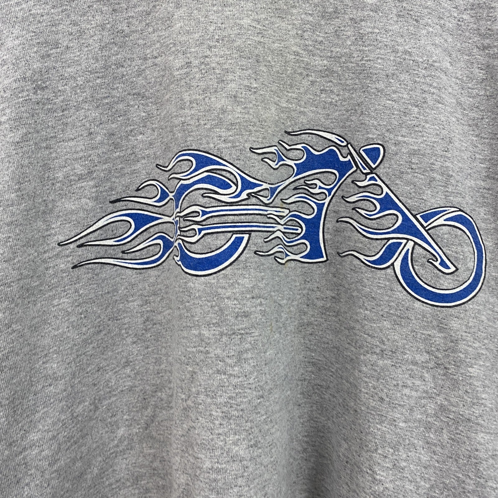 GILDAN　ギルダン　長袖プリントTシャツ/ロンT　袖プリント　灰色　グレー　Lサイズ