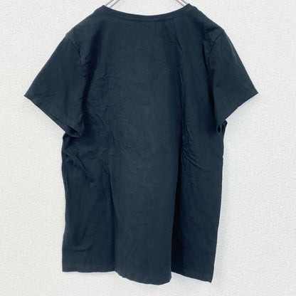 古着 used　半袖プリントTシャツ　クルーネック　レトロデザイン　PEACE OUT　黒　ブラック　Lサイズ