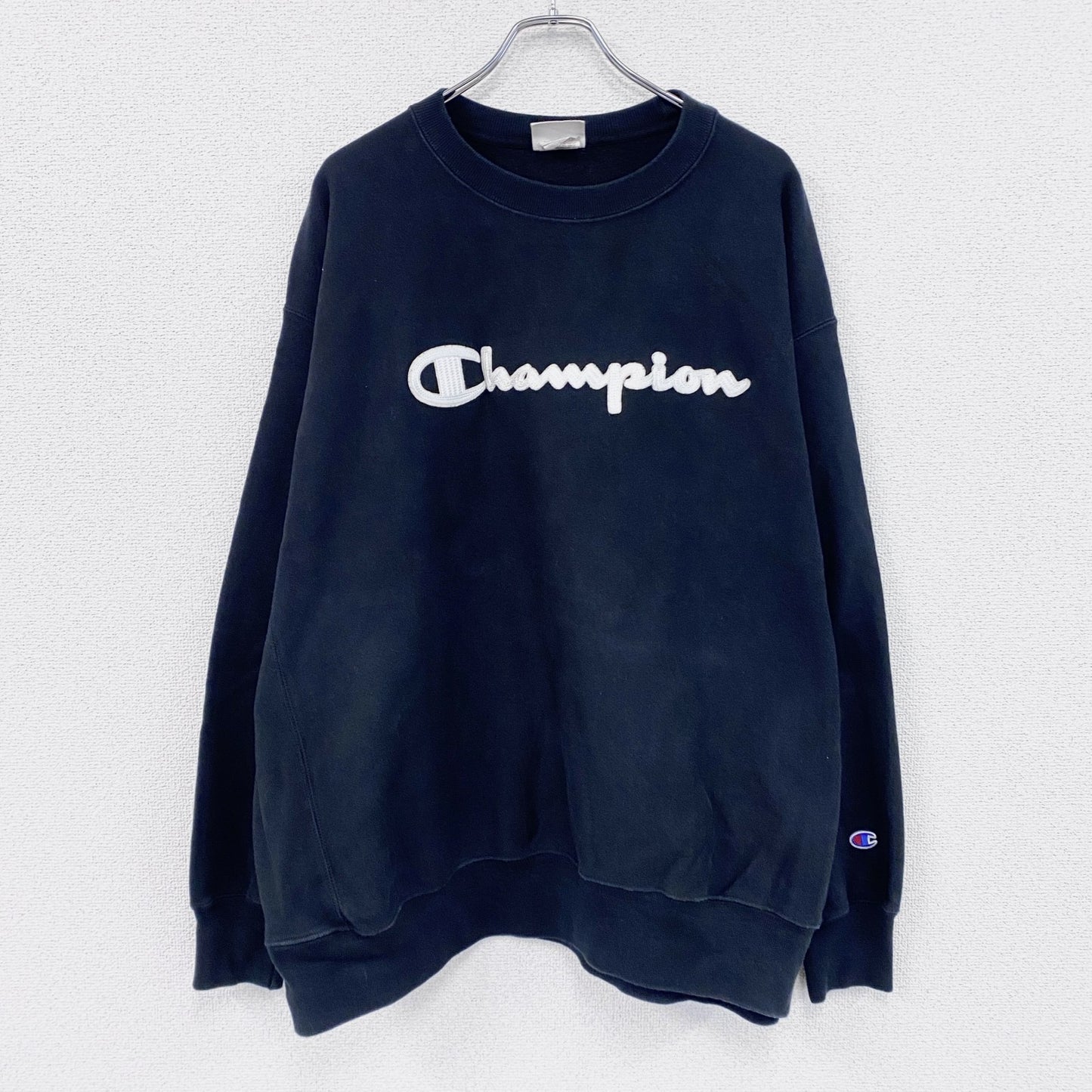 Champion　チャンピオン　リバースウィーブ　スウェット/トレーナー　デカロゴ　黒　ブラック　3XLサイズ