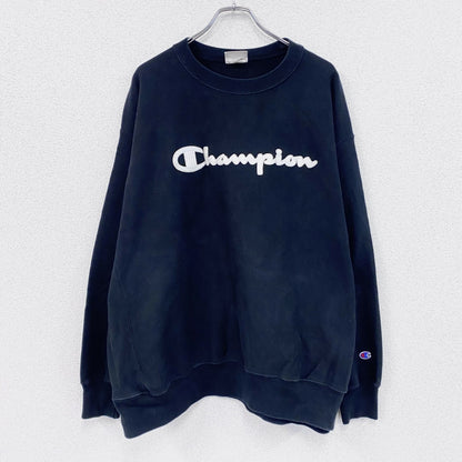 Champion　チャンピオン　リバースウィーブ　スウェット/トレーナー　デカロゴ　黒　ブラック　3XLサイズ