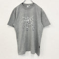 00s　LooKS4u　半袖プリントアニマルTシャツ　スパイダー　蜘蛛　クルーネック　ヴィンテージ　灰色　グレー