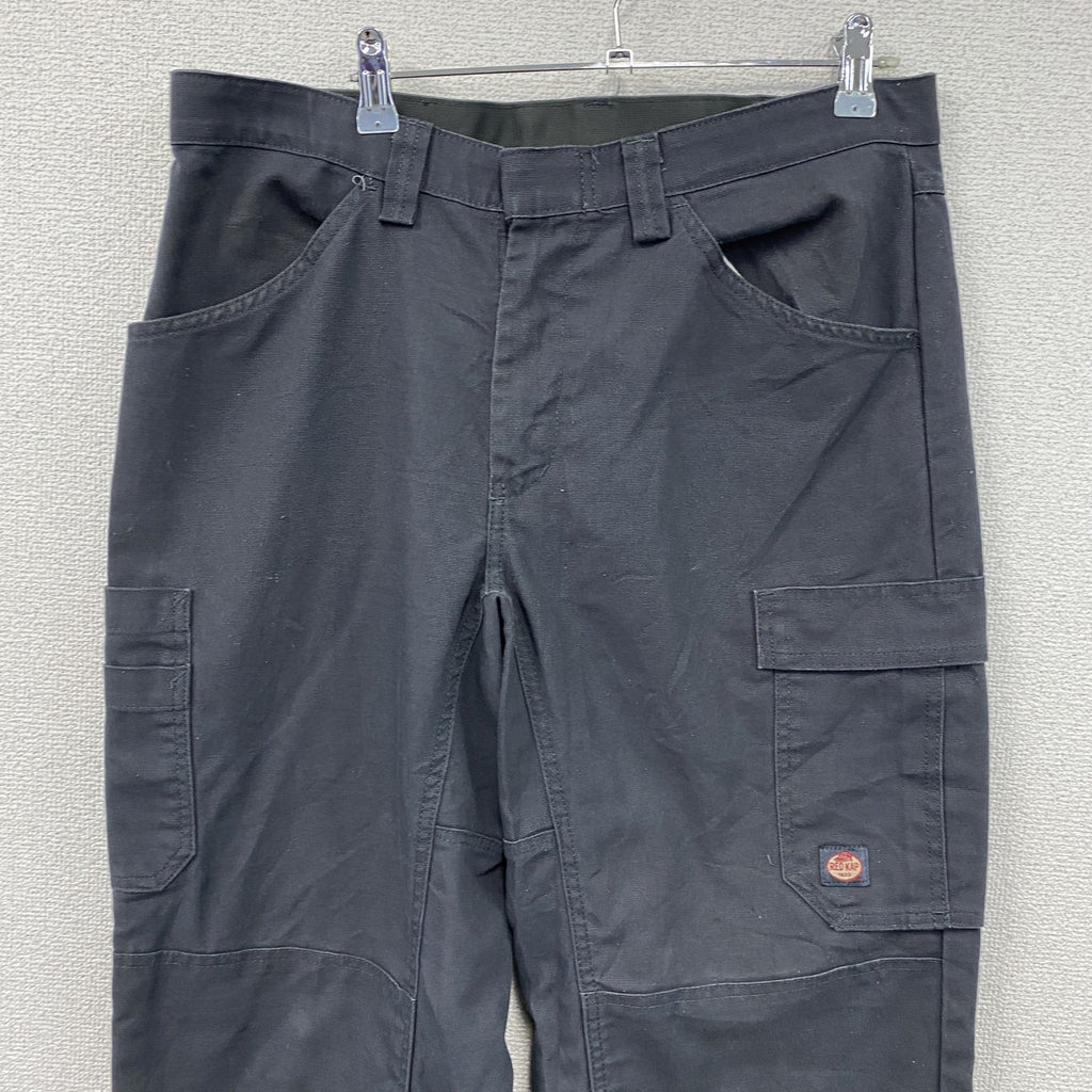 RED KAP　レッドキャップ　カーゴパンツ　ワークパンツ　ジップフライ　ワンポイント　黒　ブラック　34サイズ