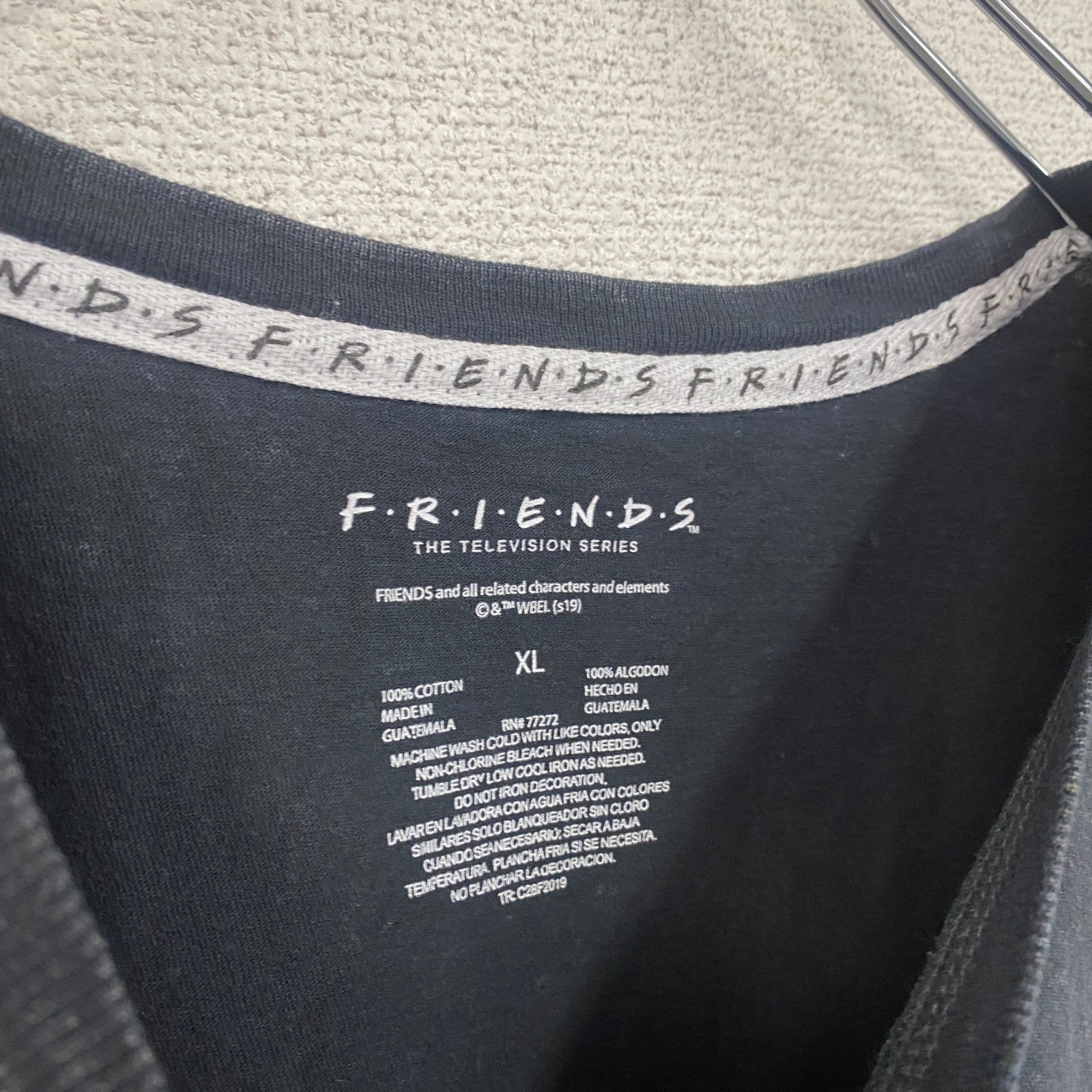 FRIENDS　フレンズ　半袖プリントTシャツ　海外ドラマ　黒　ブラック　XLサイズ