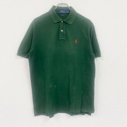 POLO RALPH LAUREN　ラルフローレン　半袖ポロシャツ　刺繡ロゴ　緑　グリーン　Mサイズ