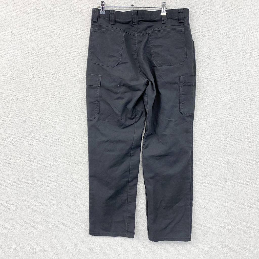 RED KAP　レッドキャップ　カーゴパンツ　ワークパンツ　ジップフライ　ワンポイント　黒　ブラック　34サイズ