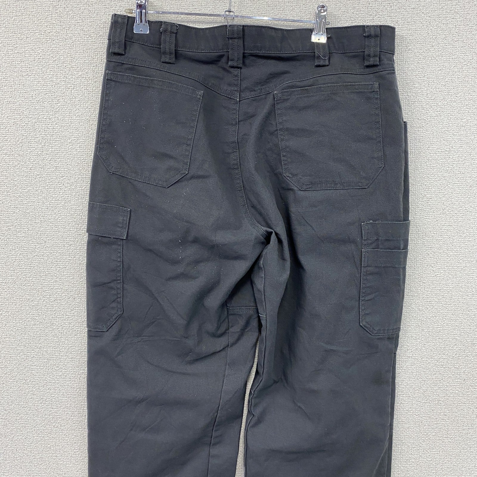 RED KAP　レッドキャップ　カーゴパンツ　ワークパンツ　ジップフライ　ワンポイント　黒　ブラック　34サイズ