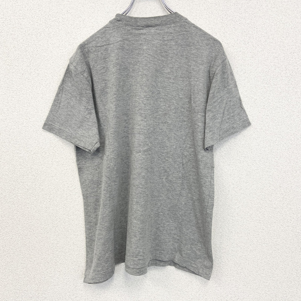 00s　LooKS4u　半袖プリントアニマルTシャツ　スパイダー　蜘蛛　クルーネック　ヴィンテージ　灰色　グレー