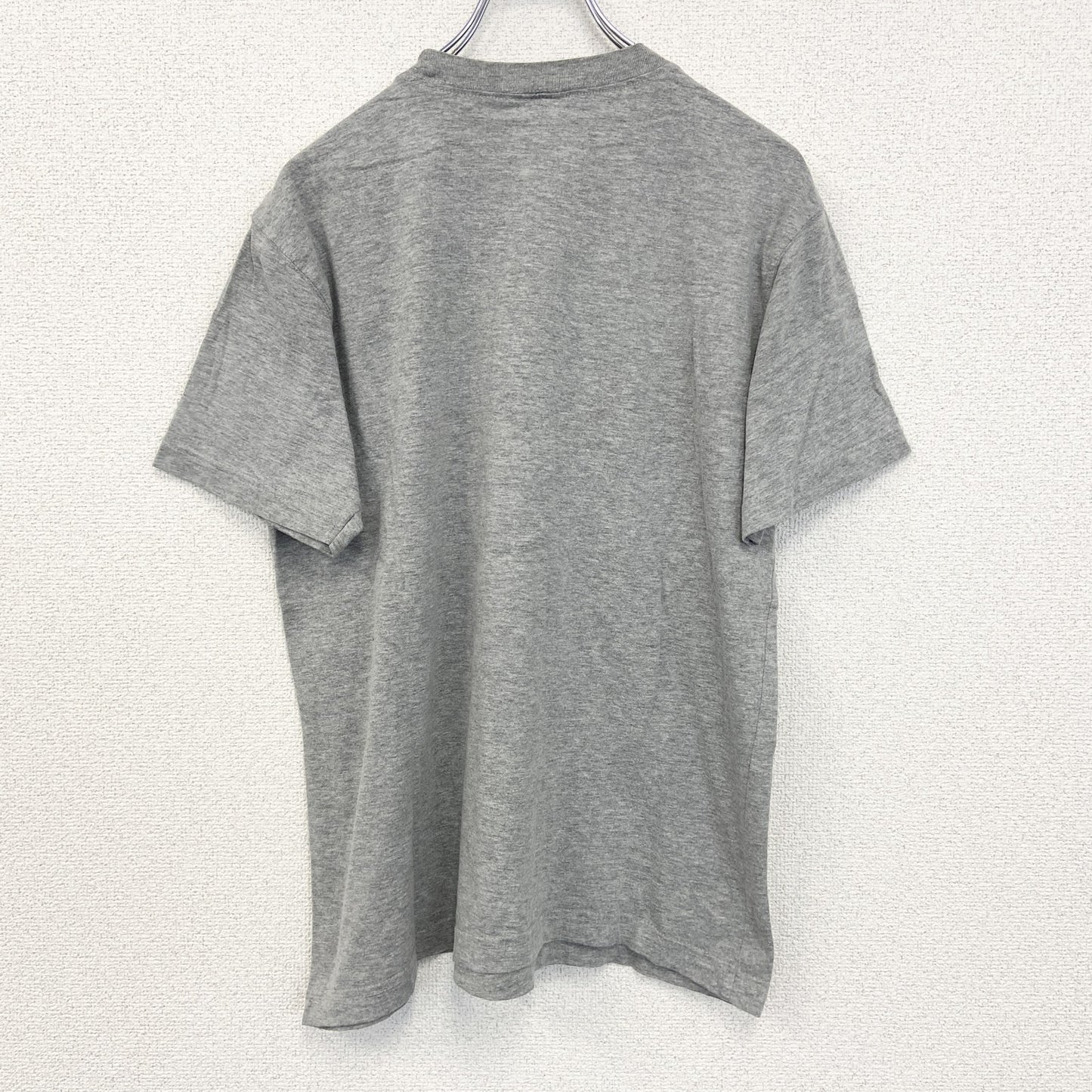 00s　LooKS4u　半袖プリントアニマルTシャツ　スパイダー　蜘蛛　クルーネック　ヴィンテージ　灰色　グレー