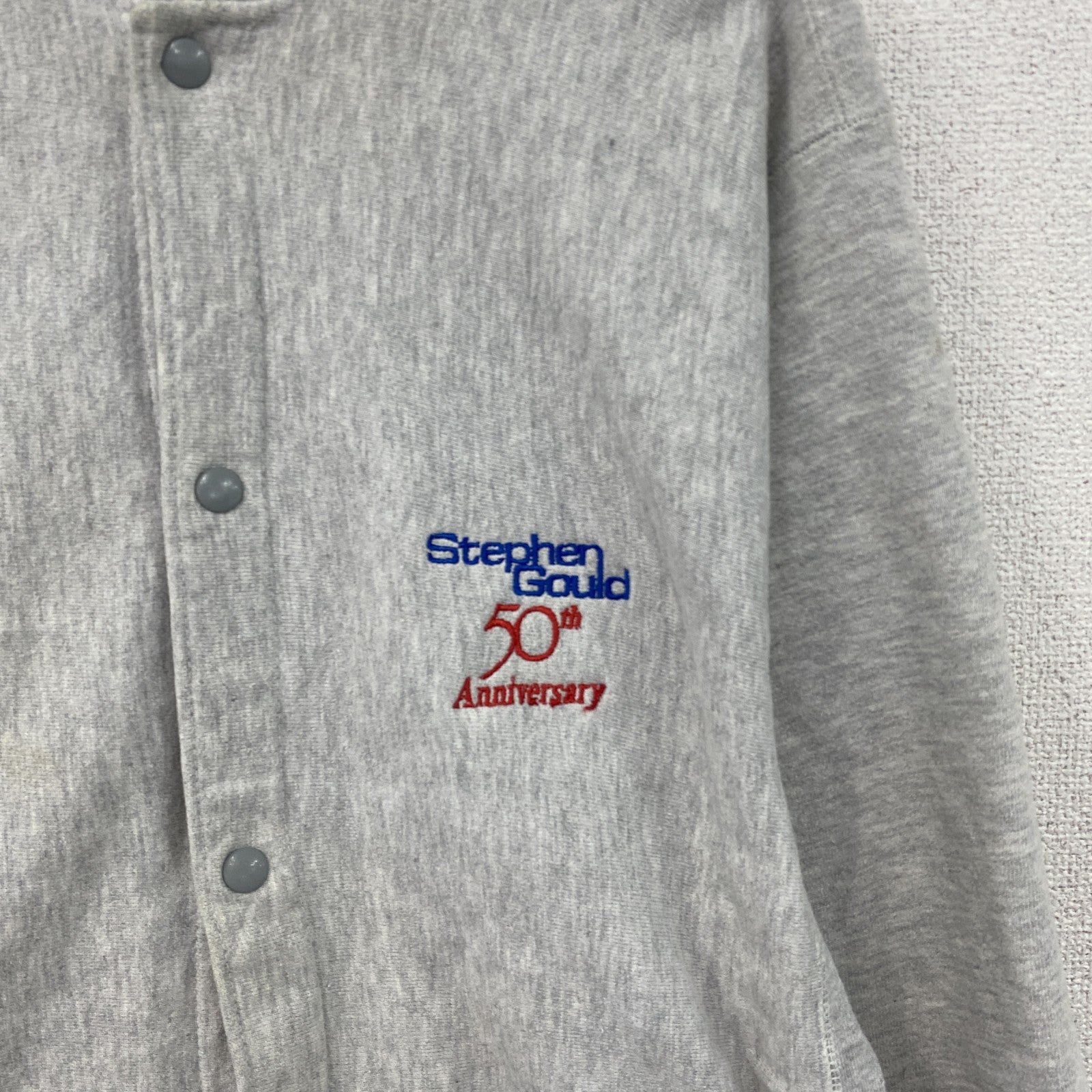 80s　Champion　チャンピオン　リバースウィーブ　スナップボタンスウェットカーディガン　霜降りグレー　XLサイズ