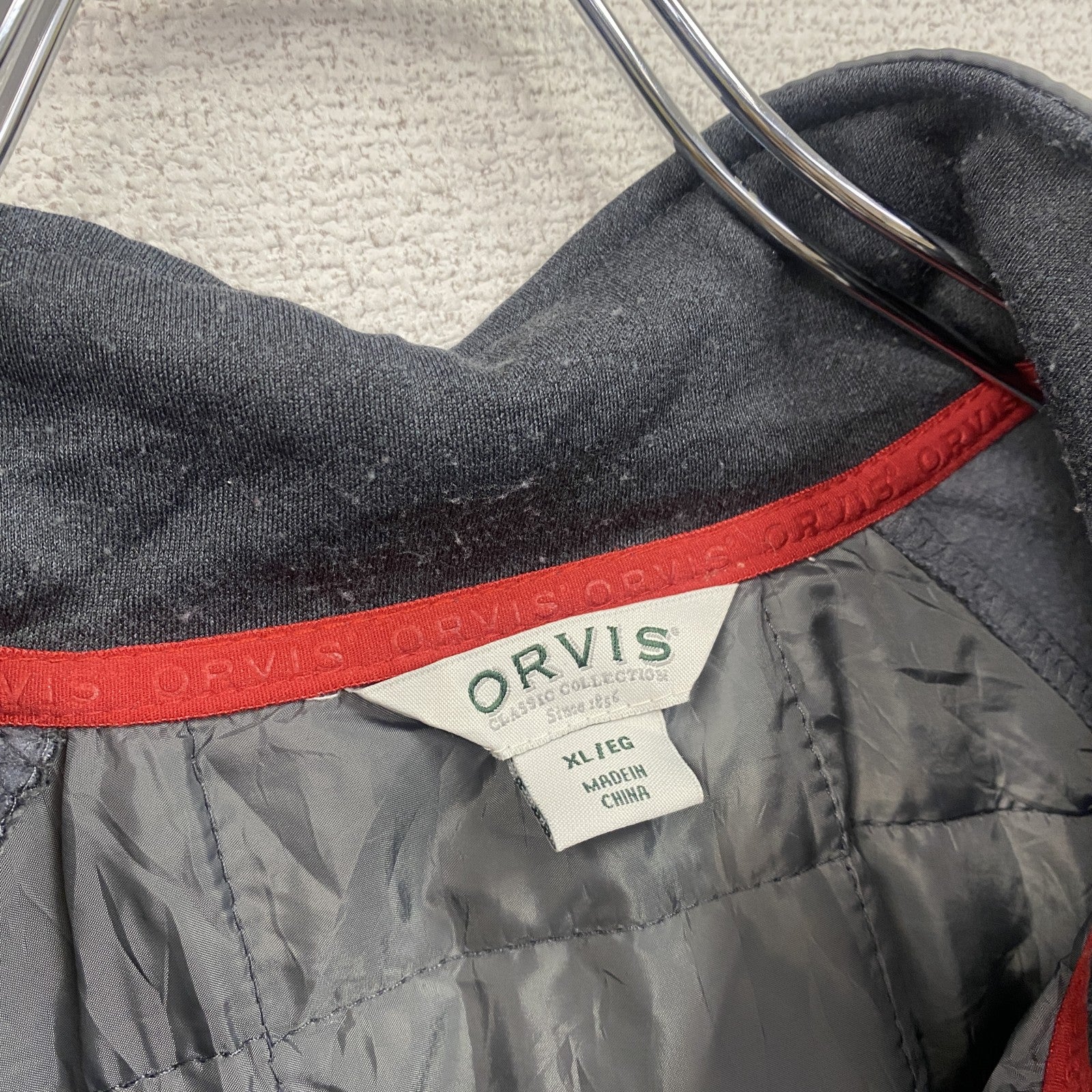 ORVIS　オービス　トラックジャケット/ジャージ　中綿入り　灰色　グレー　XLサイズ