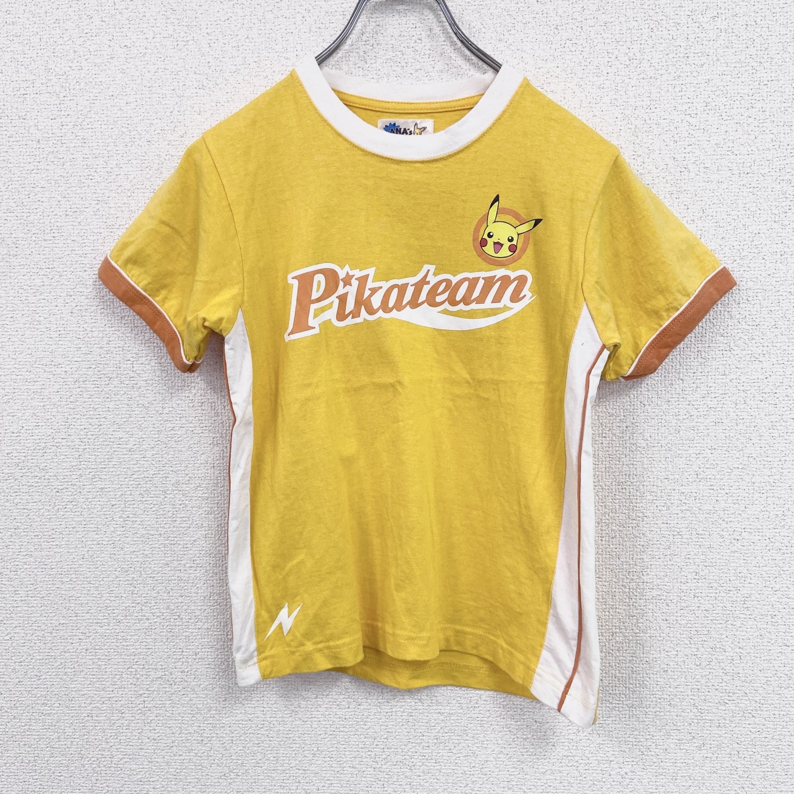 ～00s　ANA’s ピカ夏家族旅行　ポケモン　ピカチュウ　半袖コラボTシャツ　黄色　イエロー