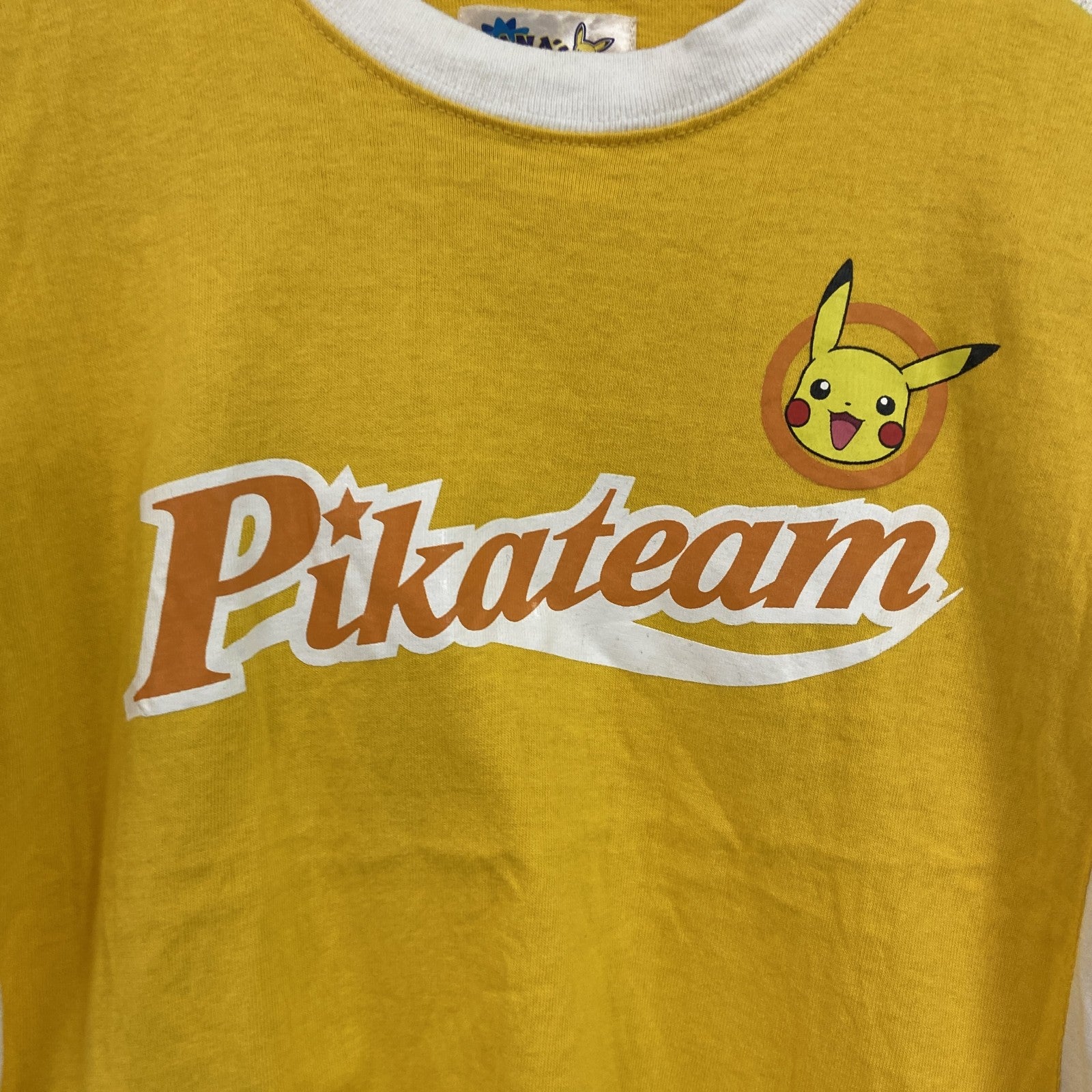 ～00s　ANA’s ピカ夏家族旅行　ポケモン　ピカチュウ　半袖コラボTシャツ　黄色　イエロー