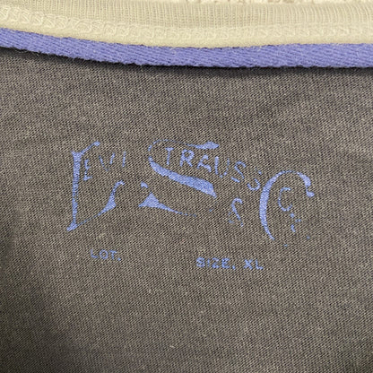 古着 used　LEVI’S　リーバイス　半袖プリントTシャツ　シングルステッチ　クルーネック　黒　白　バイカラー　XLサイズ