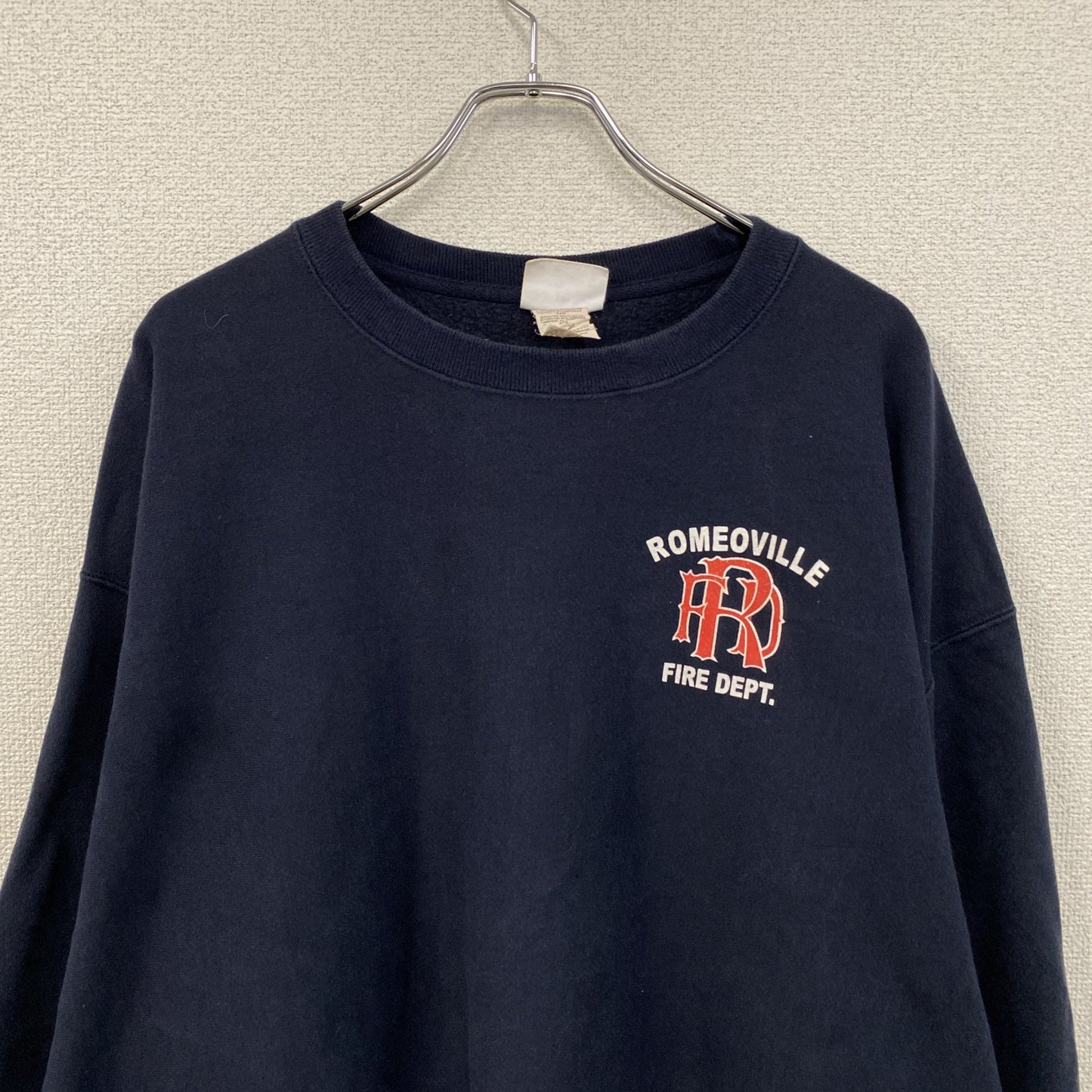 Champion　チャンピオン　リバースウィーブ　スウェット/トレーナー　両面プリント　紺　ネイビー　3XLサイズ