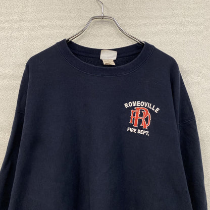 Champion　チャンピオン　リバースウィーブ　スウェット/トレーナー　両面プリント　紺　ネイビー　3XLサイズ