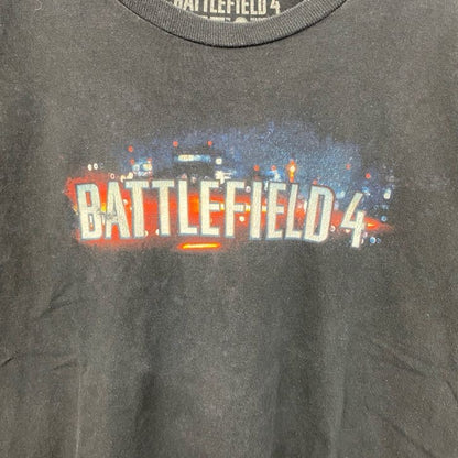 古着 used　BATTLEFIELD４　バトルフィールド　半袖ゲームプリントTシャツ　クルーネック　レトロ　黒　ブラック　XL