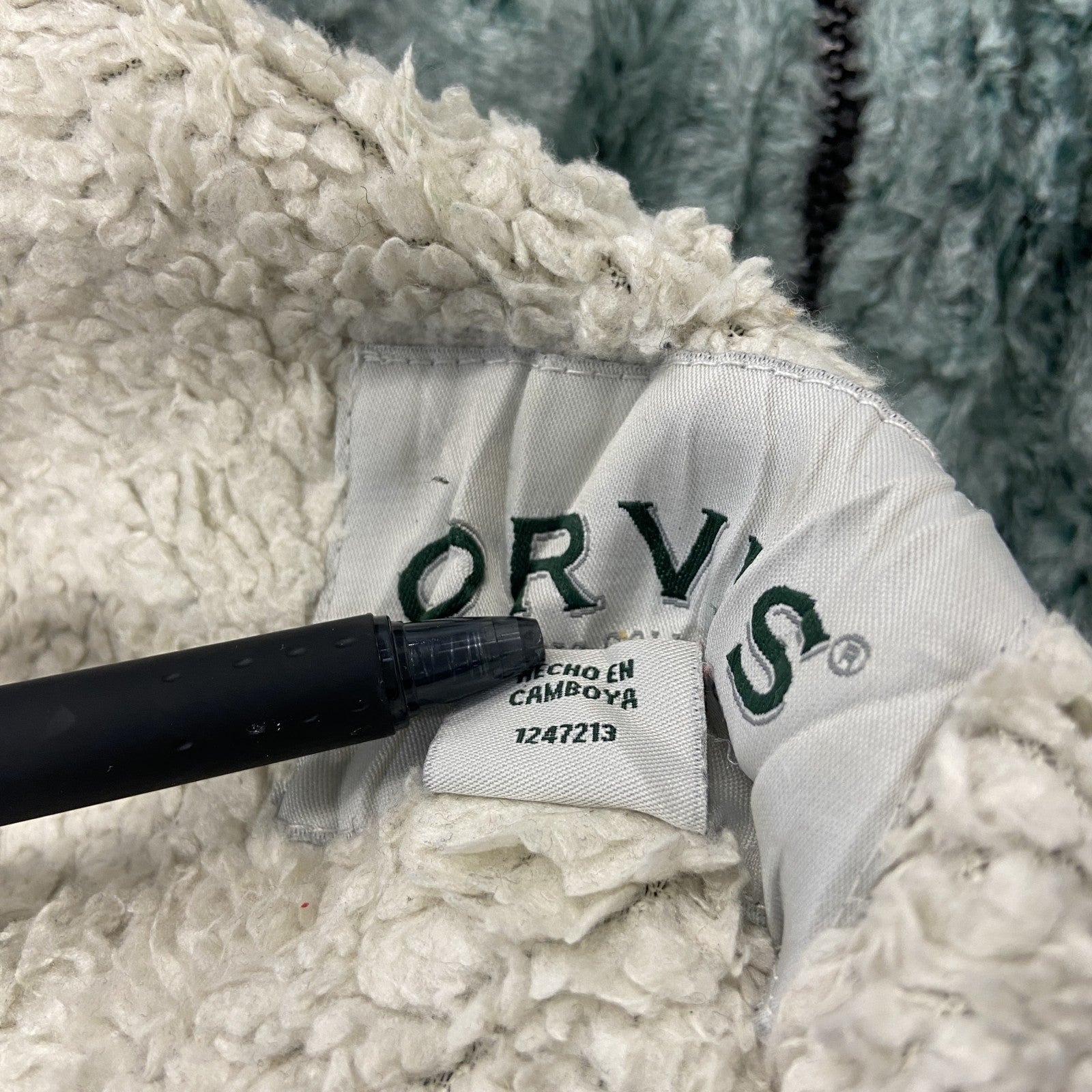 ORVIS　オービス　フリースジャケット/ボアジャケット　ハーフジップ　紺　ネイビー　Lサイズ