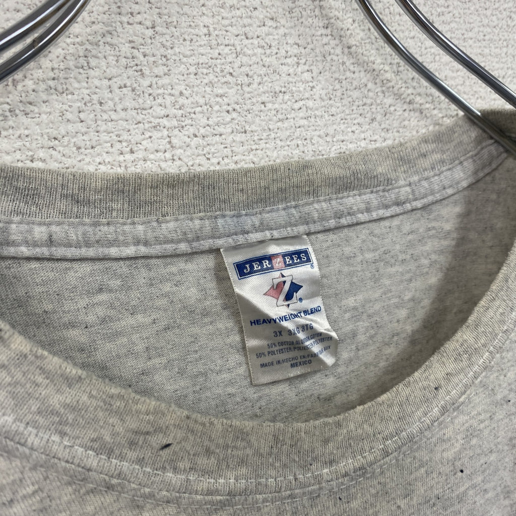JERZEES　ジャージーズ　半袖バックプリントTシャツ　灰色　グレー　3XLサイズ